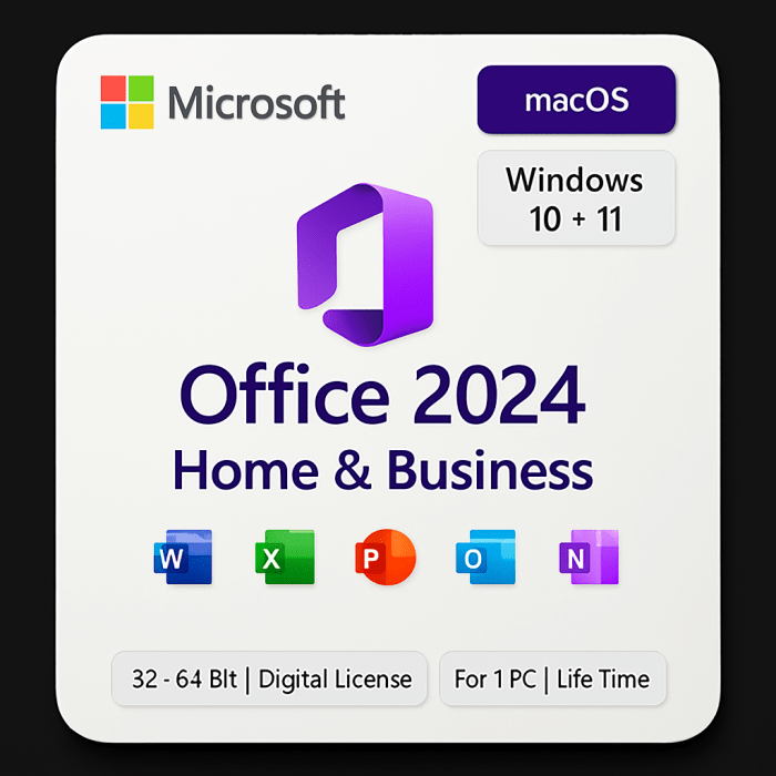 Microsoft Office Home & Business 2024 for Mac & Windows 11 – Lifetime License, Email Delivery - Image 1