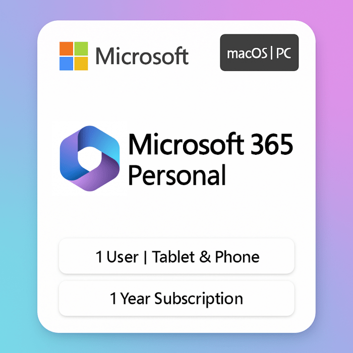 Microsoft 365 Personal – 12-Month License, Email Delivery - Image 1