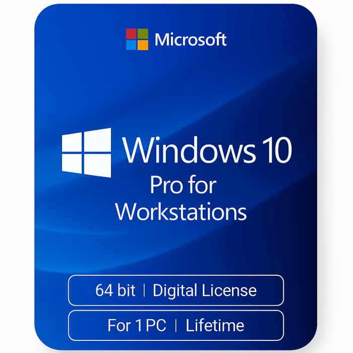 Windows 10 Pro for Workstations – Digital License (64-bit, 1 PC) - Image 1