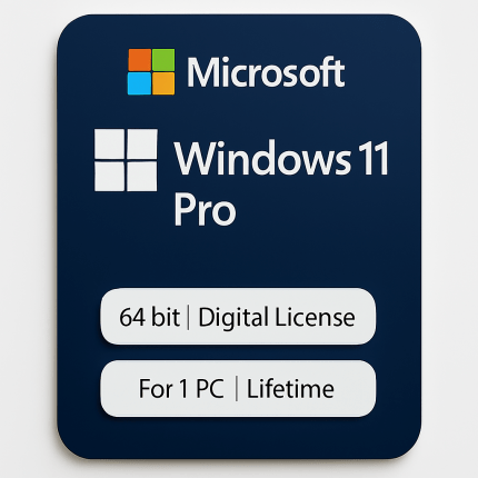 Windows 11 Pro – License Key (64-bit, 1 PC, Email Delivery)