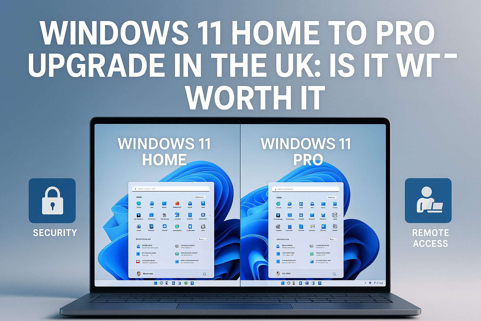 Windows 11 Home vs Pro upgrade UK illustration