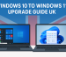 Windows 10 to Windows 11 upgrade guide UK comparison illustration
