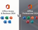 Microsoft Office Home & Business 2024 vs Office Professional 2024 UK comparison graphic