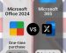 Comparison between Microsoft Office 2024 and Microsoft 365 subscription options for UK users