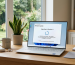 Laptop upgrading from Windows 10 to Windows 11 using Windows Update in a home office