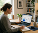 User fixing Microsoft Office activation error on laptop in home office