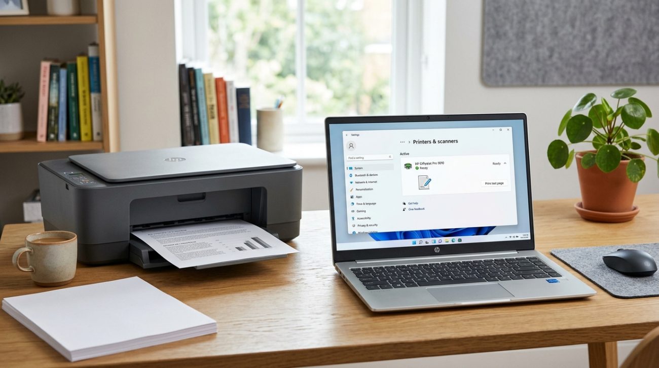 Windows 11 printer problems and printer troubleshooting on a laptop