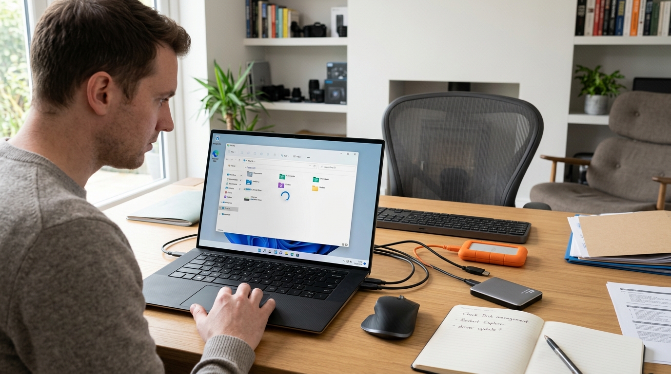 Windows 11 File Explorer not responding on a laptop